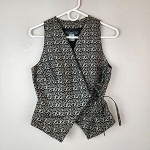 Vintage Y2k GAP  Jacquard Wrap Vest